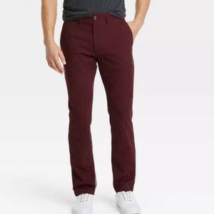 Goodfellow & Co Men's Slim Fit Pomegranate Chinos